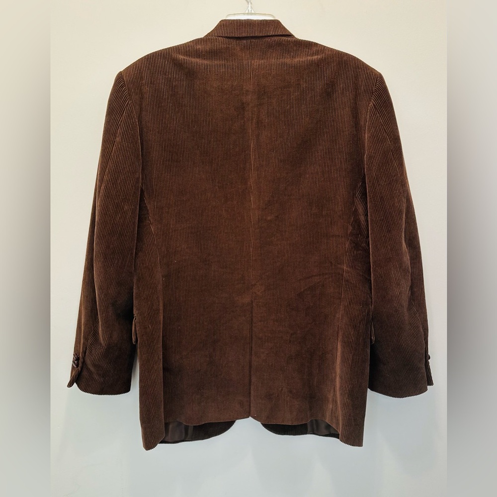 Vintage David Taylor Rich Dark Brown Corduroy Sport's Coat Size 38R - Picture 2 of 10